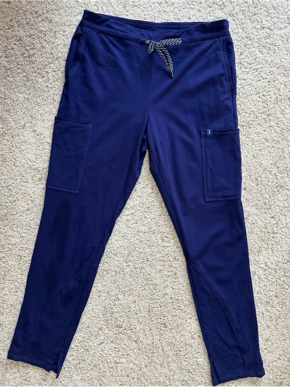 Jaanuu Women’s Cargo Jogger Pants — Navy Blue